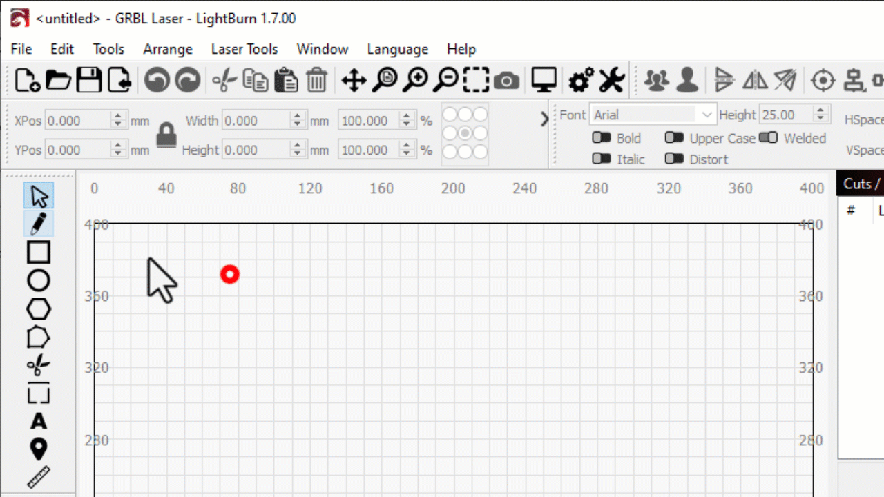 Customizing the LightBurn Window