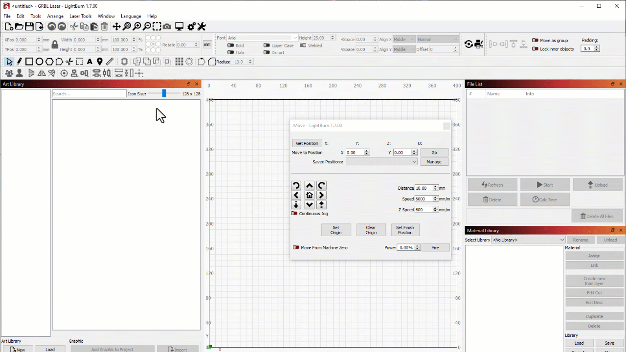 Customizing the LightBurn Window