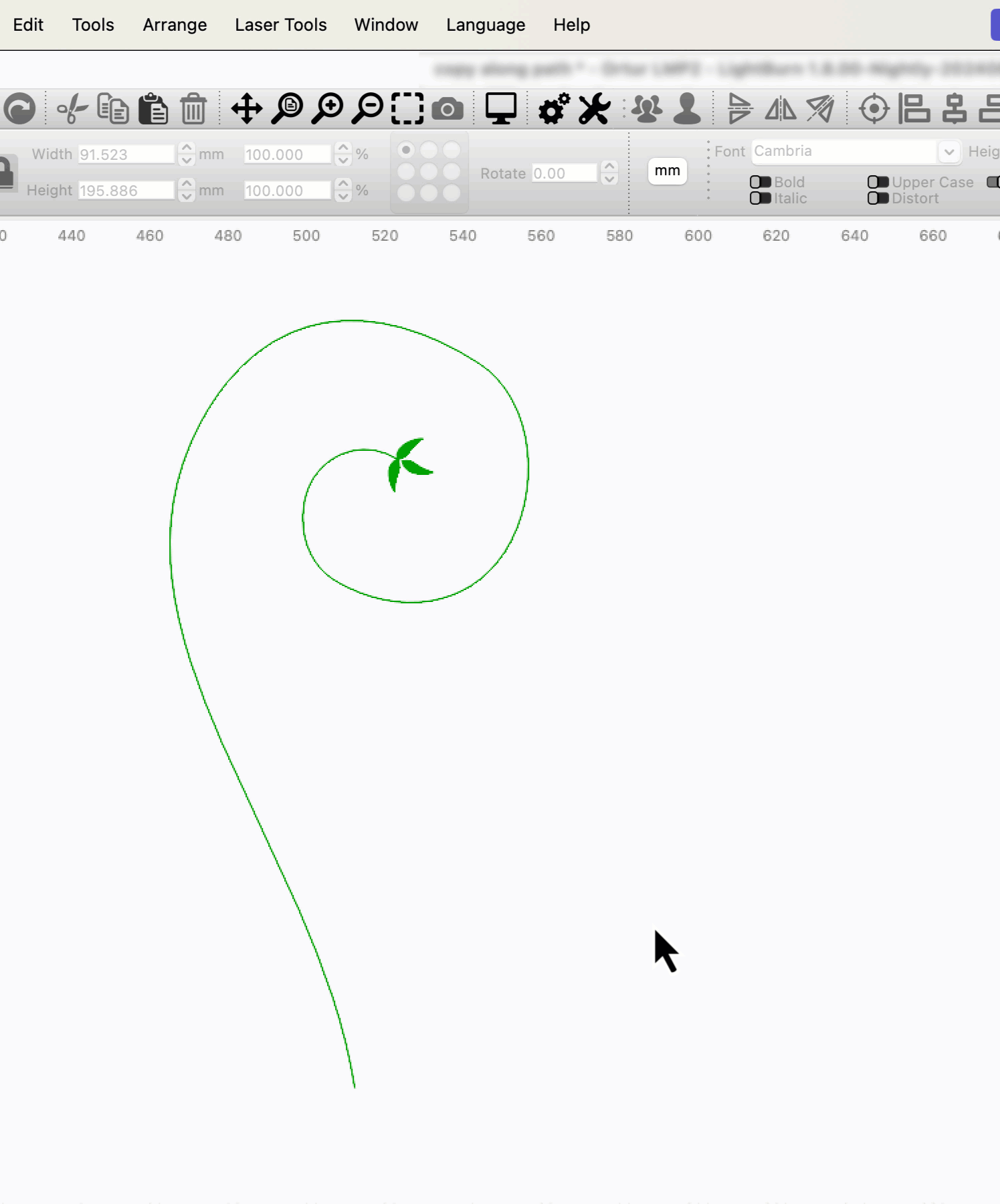 How to Use the Copy Along Path Tool in LightBurn