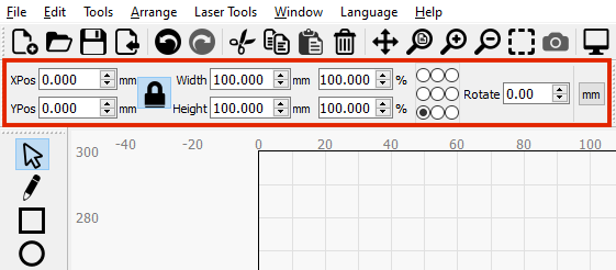 Using the Numeric Edits Toolbar in LightBurn
