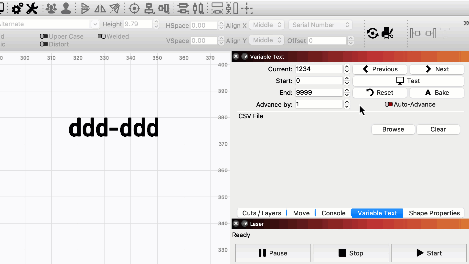 Variable Text Formatting in LightBurn