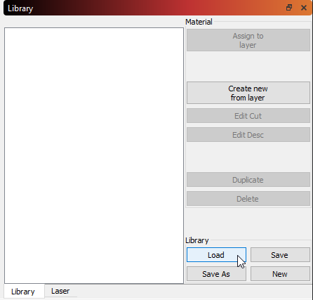 Using the Settings Library in Lightburn